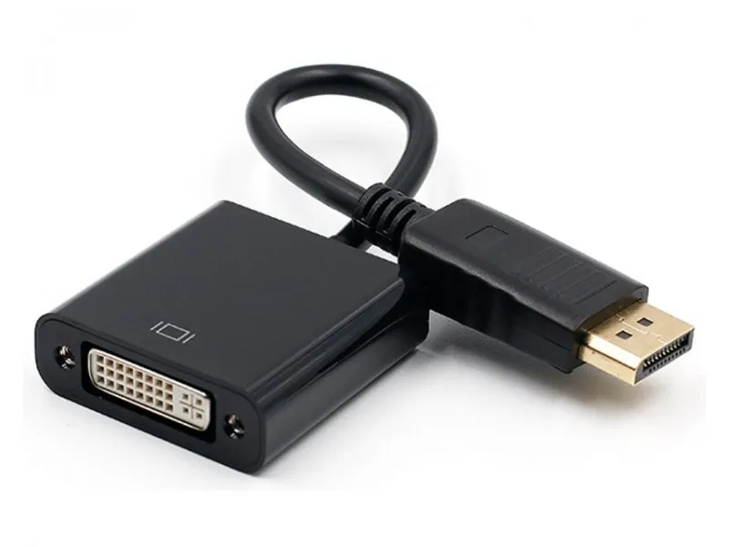 Adapter DisplayPort (M) - DVI (F) crni