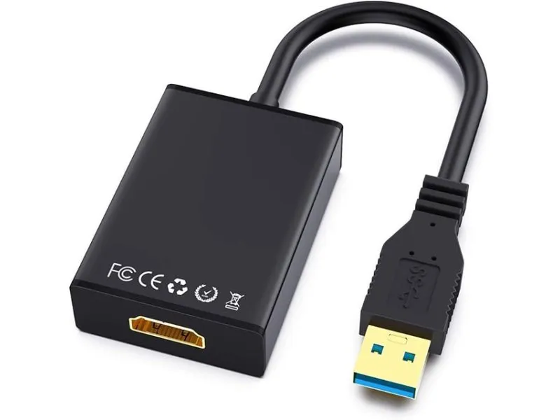 Adapter USB 3.0 (M) - HDMI (F) crni