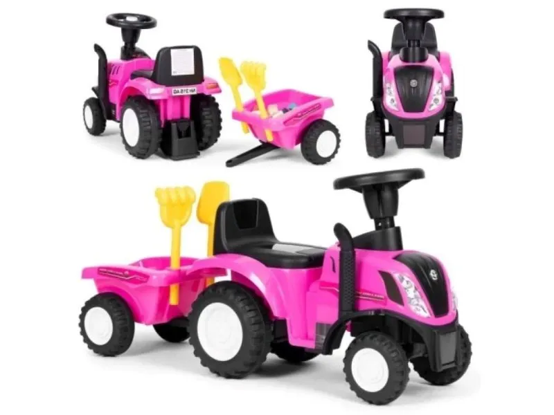 Traktor sa prikolicom Roze