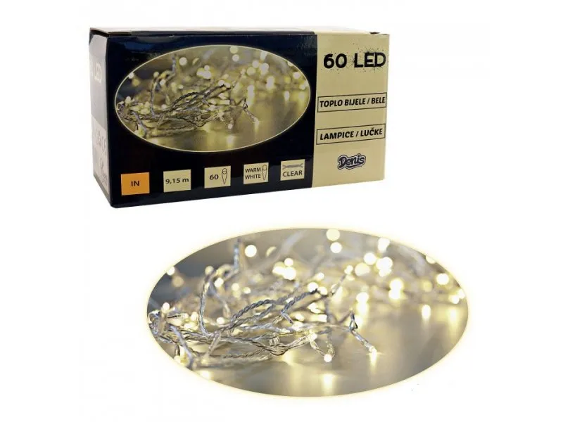 60 Led lampica bele B/O