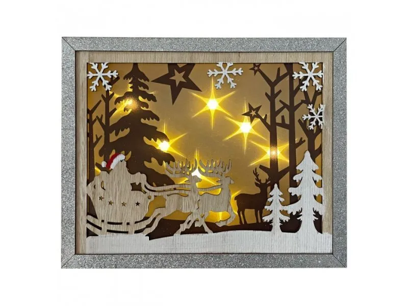 Drvena LED dekoracija 30x24cm
