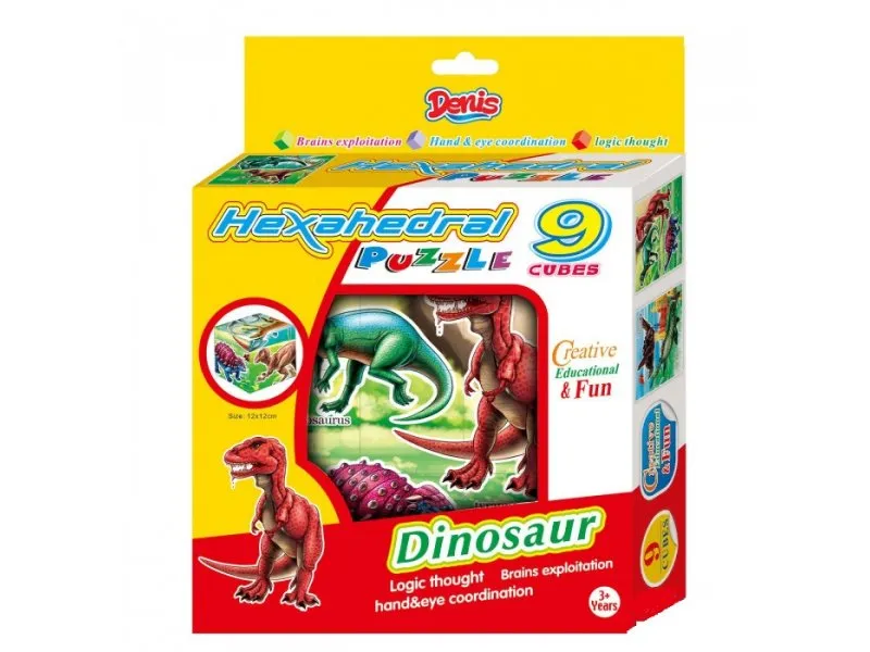 Kocke 9kom, dinosaurus