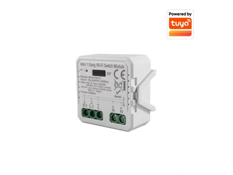 Wi-Fi smart prekidač-modul, 1x10A WFM-PS01/1