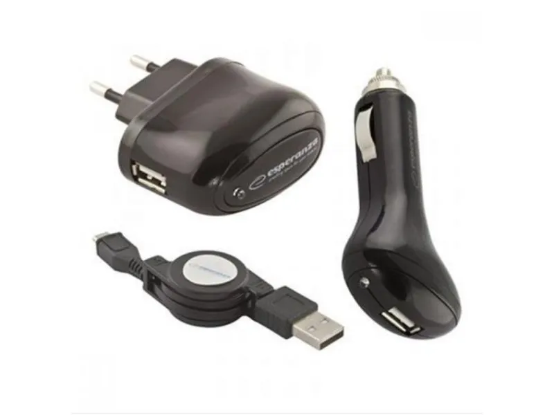 ( 3 U 1 ) - PUNJAČ (AC/DC - USB / MICRO USB ) 1A