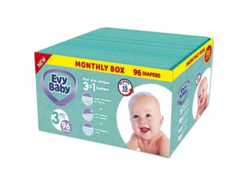 Pelene Box 3 Midi 5-9kg - 96 kom 3u1