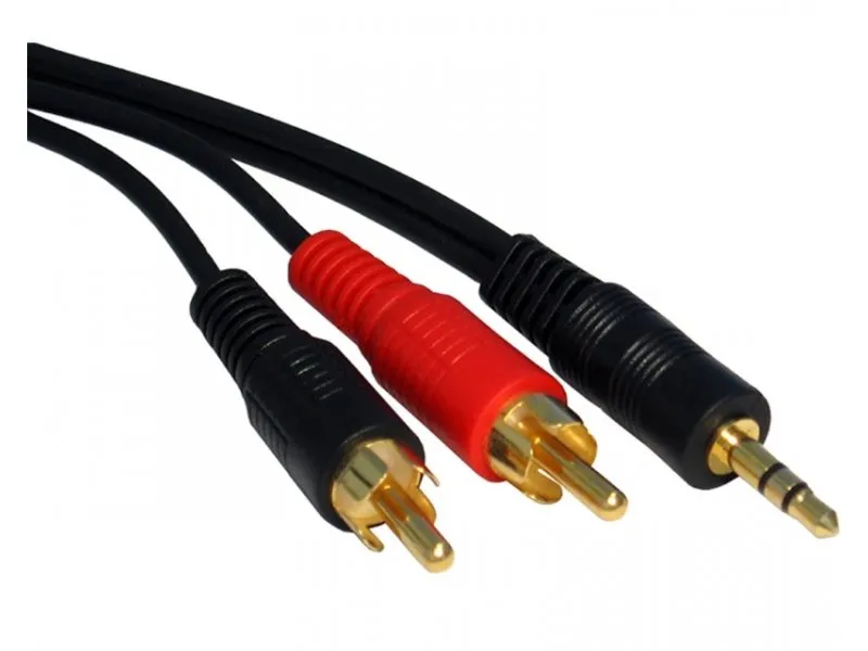 audio 3.5mm - 2xRCA 1.5m crni