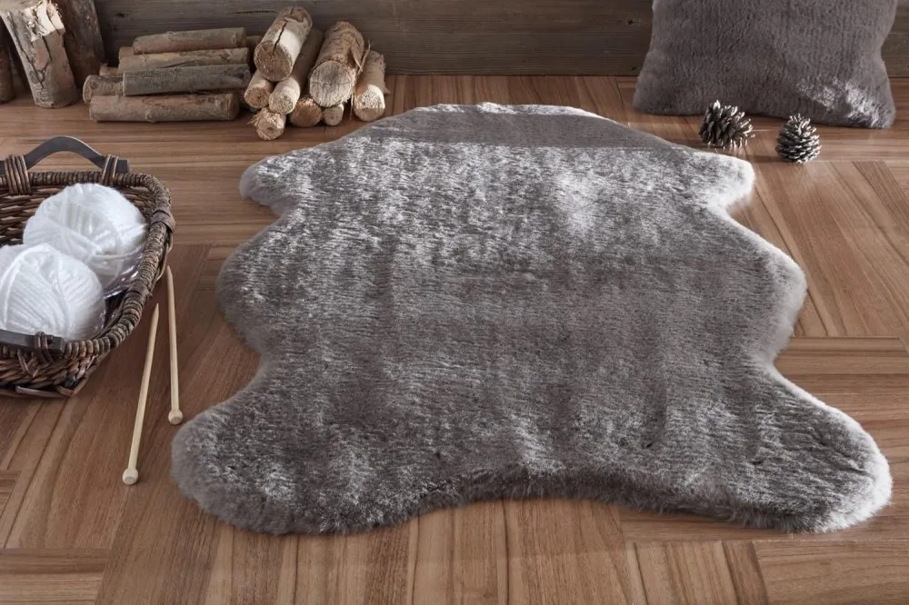 Faux Fur Tamno siva staza - tepih 100 x 140 (652MRN1121)