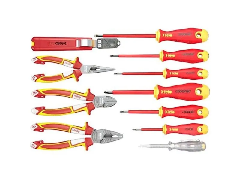Set dielektričnih alata Ergonic VDE sa sa kleštima i testerom 41391104 11 kom