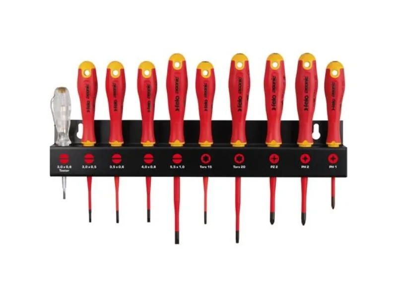 Set šrafcigera Ergonic VDE E-Slim sa testerom napona SL/PH/PZ/TX 41391093 10 kom