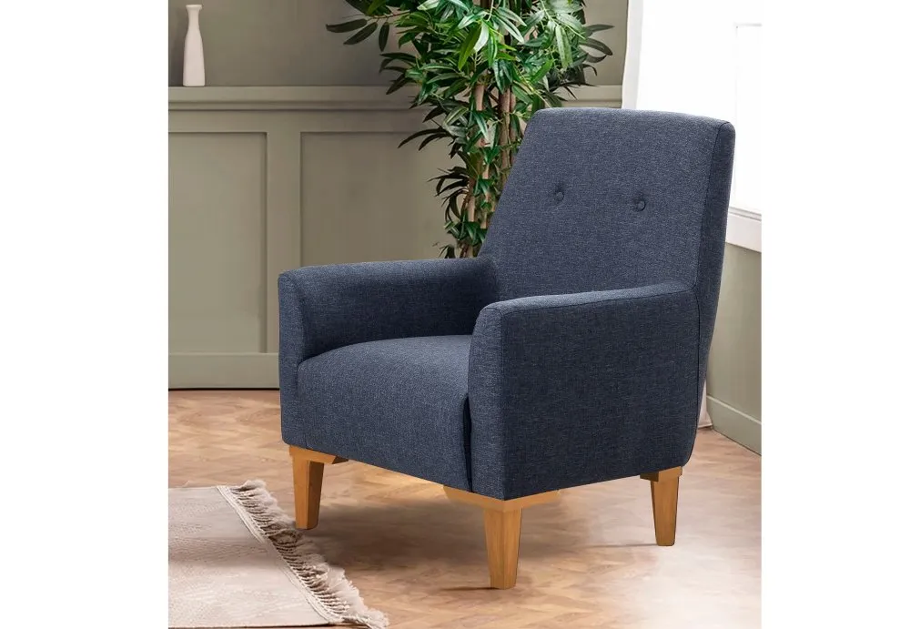 Fotelja Vina Dark Blue Atlantic Pine