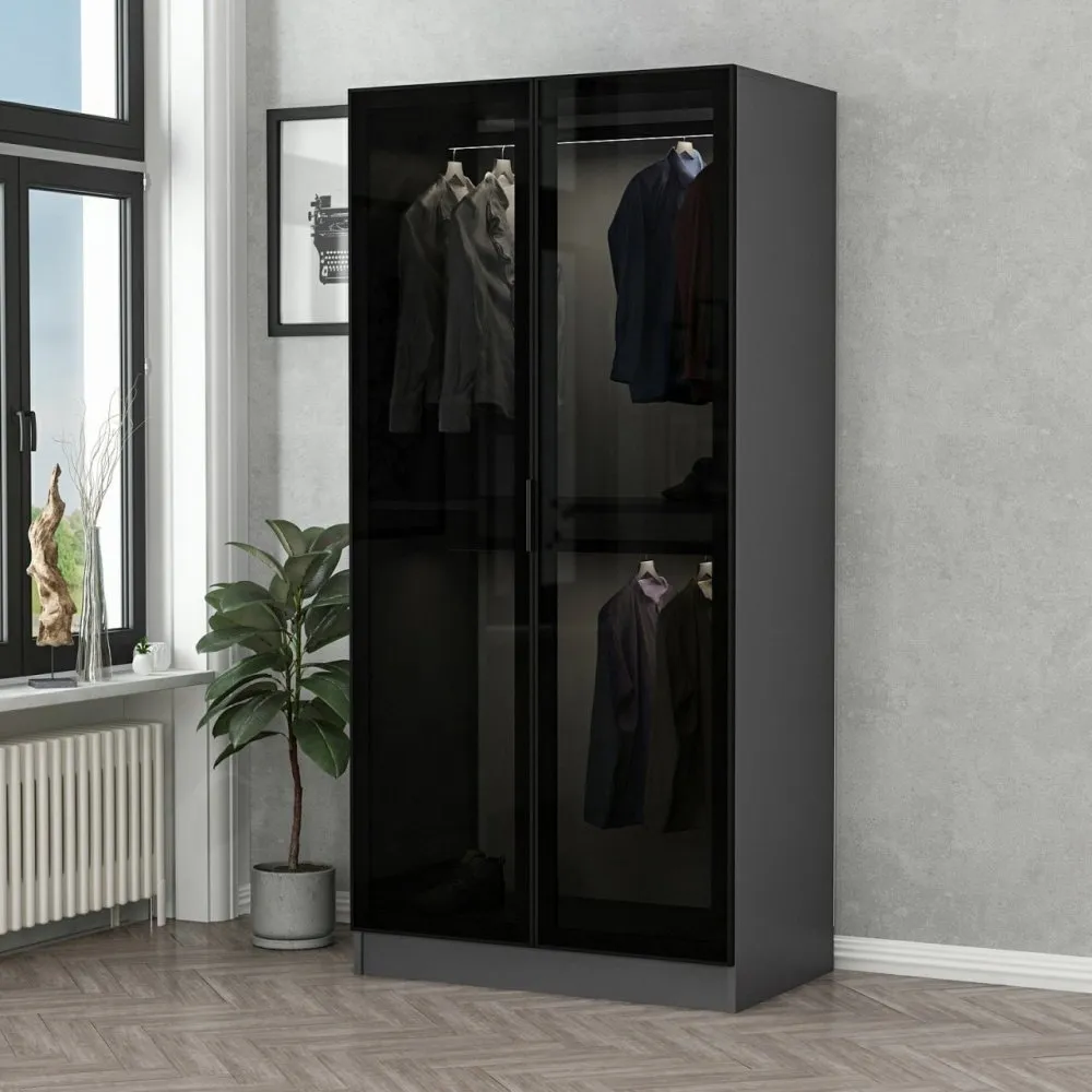 Garderober Kale Glass Anthracite 190