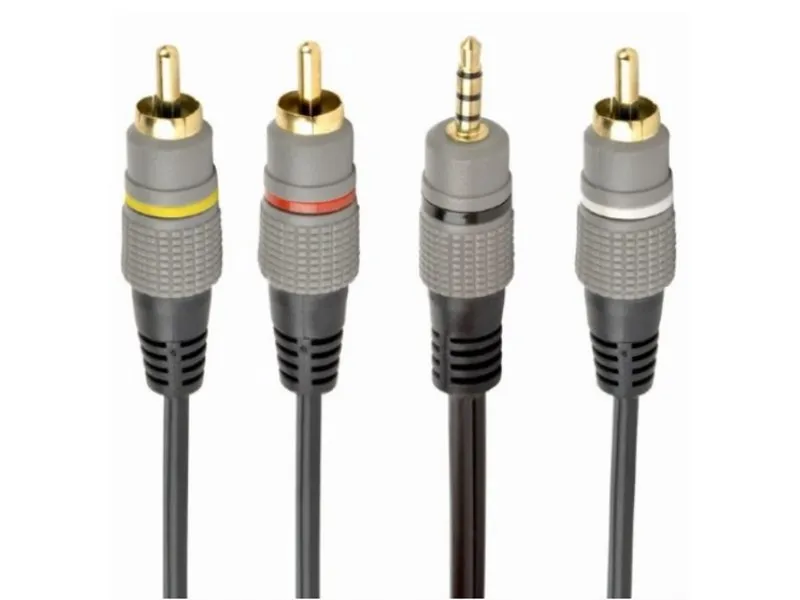3.5mm 4-pin na RCA Audio-Video kabl, 1.5m (CCAP-4P3R-1.5M)