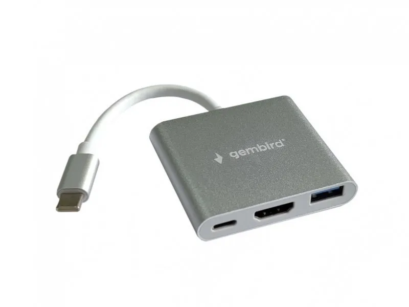 A-CM-HDMIF-05 TYPE-C TO HDMI + USB3.0 + PD ALUMINIUM (alt.A-CM-HDMIF-02-SG 1065)