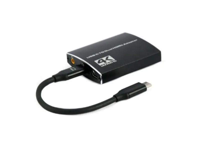 A-CM-HDMIF2-01 USB-C to dual HDMI adapter, 4K 60Hz, black