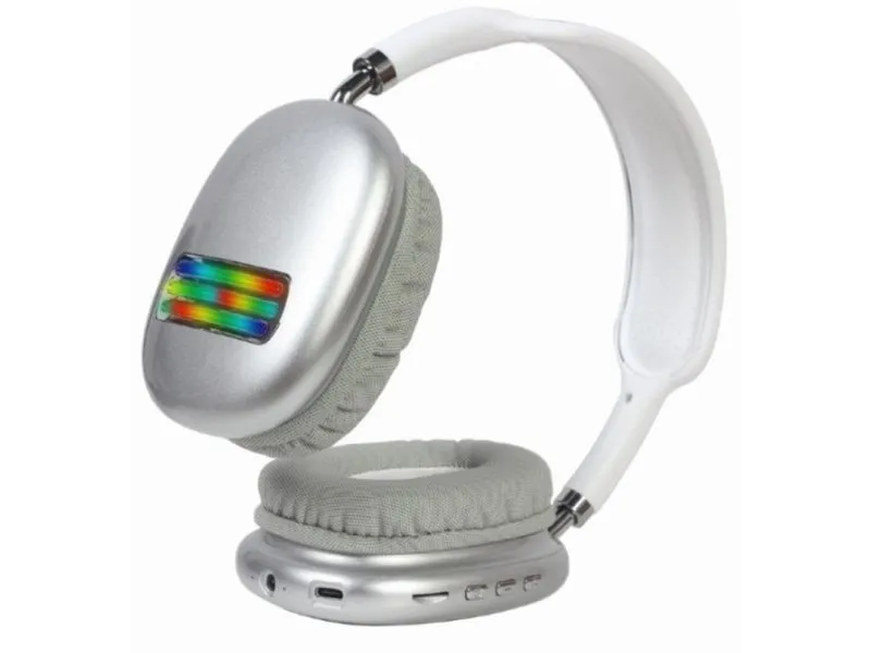 BHP-LED-02-W Bluetooth stereo Slualice sa mikrofonom Bt V5.0 400mAh/32Ohm, 2h Li-ion Bele