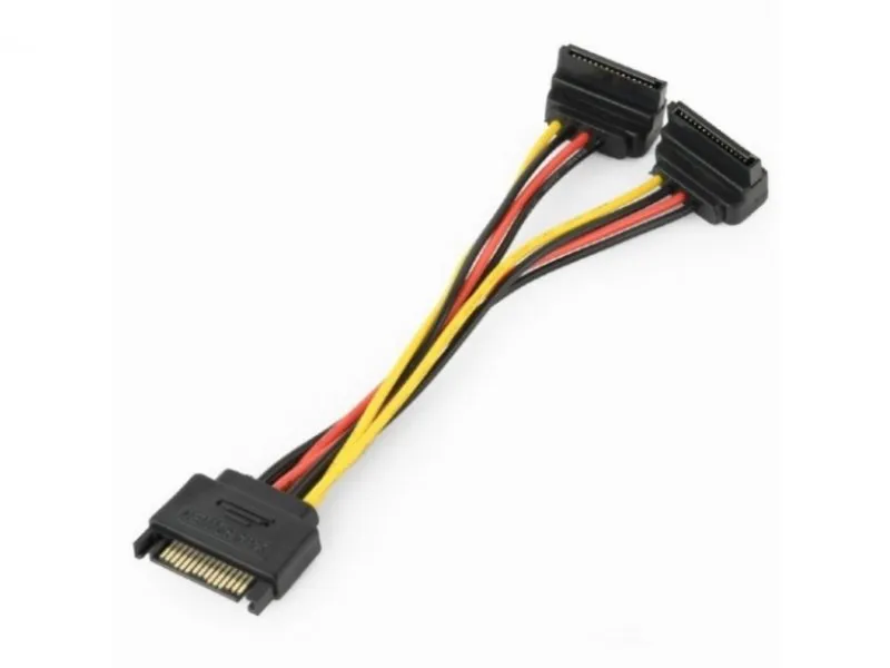 CC-SATAM2F-02 SATA power splitter cable with angled(90) output connectors, 0.15 m
