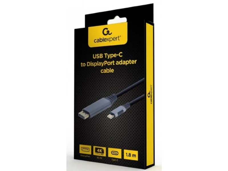 CC-USB3C-DPF-01-6 USB Type-C to DisplayPort male adapter cable, space grey, 1.8 m 42551