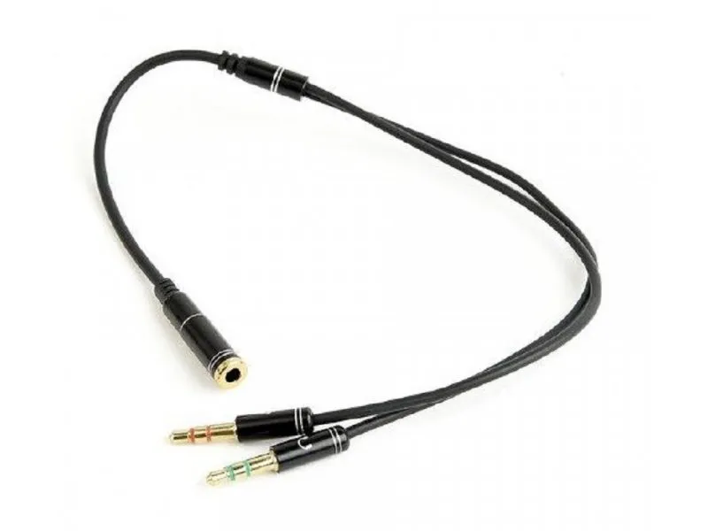 CCA-418A ** Gembird 3.5mm Headphone Mic Audio Y Splitter Cable Female to 2x3.5mm Male adapter (95)