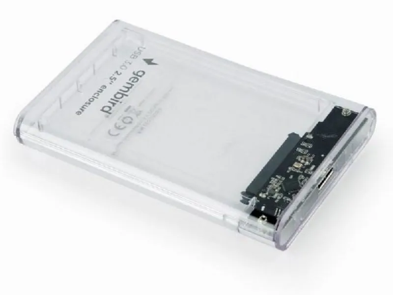 EE2-U3S9-6 USB 3.0 Externo kućiste za 2.5'' SATA hard diskove 9,5mm transparentni + futrola