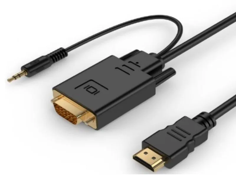 HDMI na VGA + audio adapter kabl, single port, 3m, crni (A-HDMI-VGA-03-10)