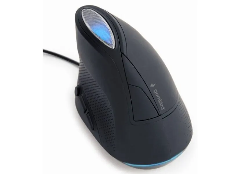 MUS-ERGO-03 Gembird Ergonomic Opticki mis 3600Dpi 6-button black 105mm USB