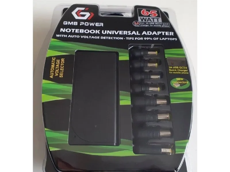 NPA-AC6D laptop punjač AC 65W + QC3.0 mobilni punjač quick charge 3A, auto-voltage (1393) 38595