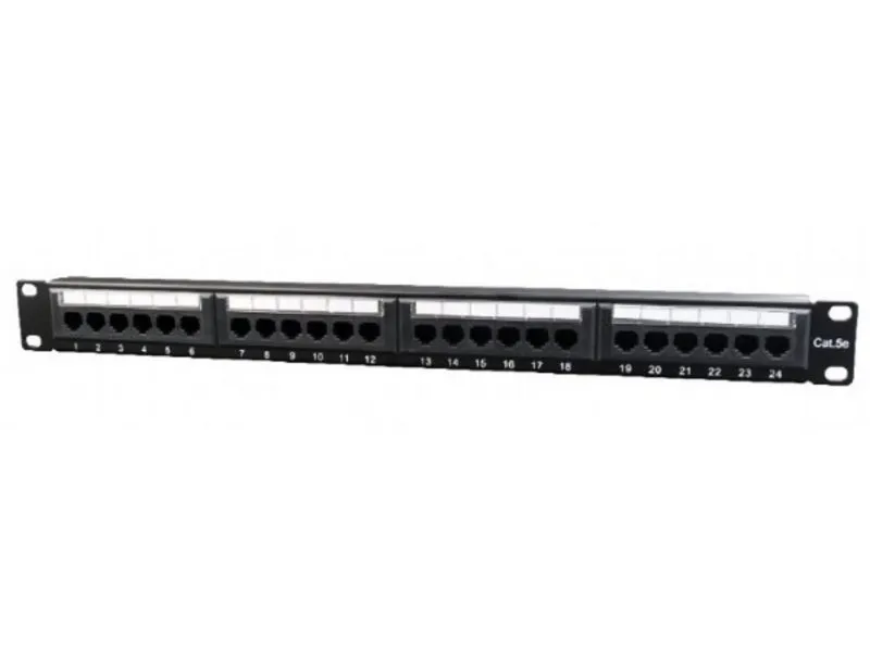 (NPP-C524CM-001) 24 porta patch panel sa zadnjim upravljanjem kablovima Cat5e