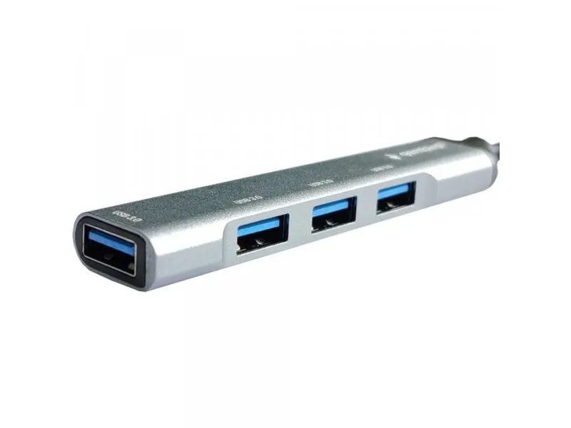 UHB-U3P4-05 4-port HUB, Type-C + USB 3.0 Aluminum