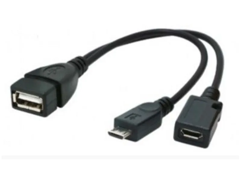USB + Micro BF na Micro BM kabl, 0.15m (A-OTG-AFBM-04)
