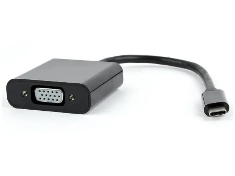 USB Type-C na VGA adapter, crni (AB-CM-VGAF-01)