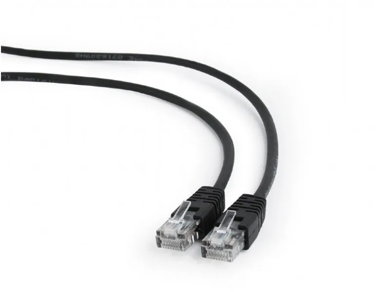 UTP kabl CAT 5e sa konektorima, 1m, crni (PP12-1M/BK)