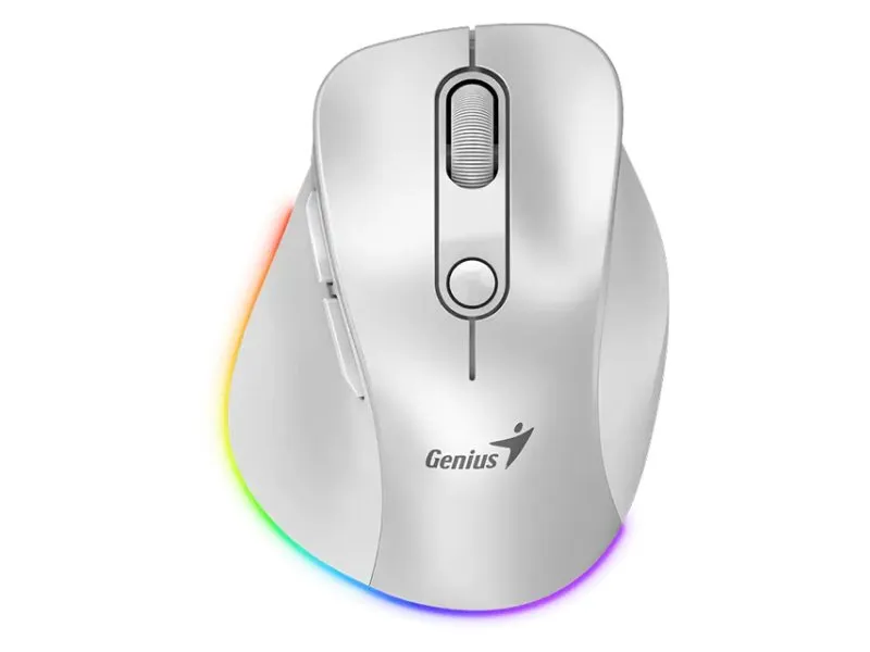 Ergo 9000S Pro Pearl White USB Bežični beli miš