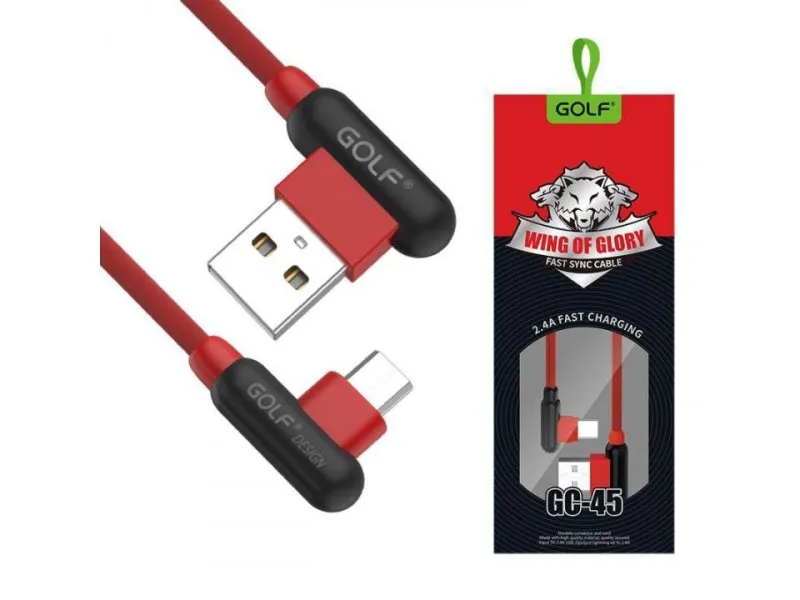 Mikro usb kabl 1m 90° GC-45m crveni (00G219)