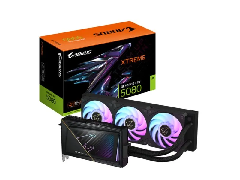 nVidia GeForce RTX 5080 AORUS XTREME WATERFORCE 16GB 256bit GV-N5080AORUSXW-16GD rev. 1.0