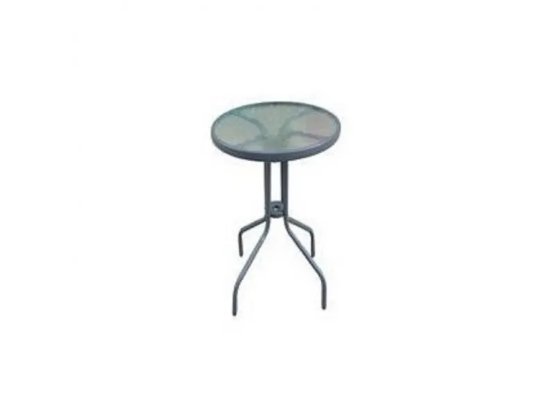 ANDORA Bastenski sto metalni okrugli 60cm crni