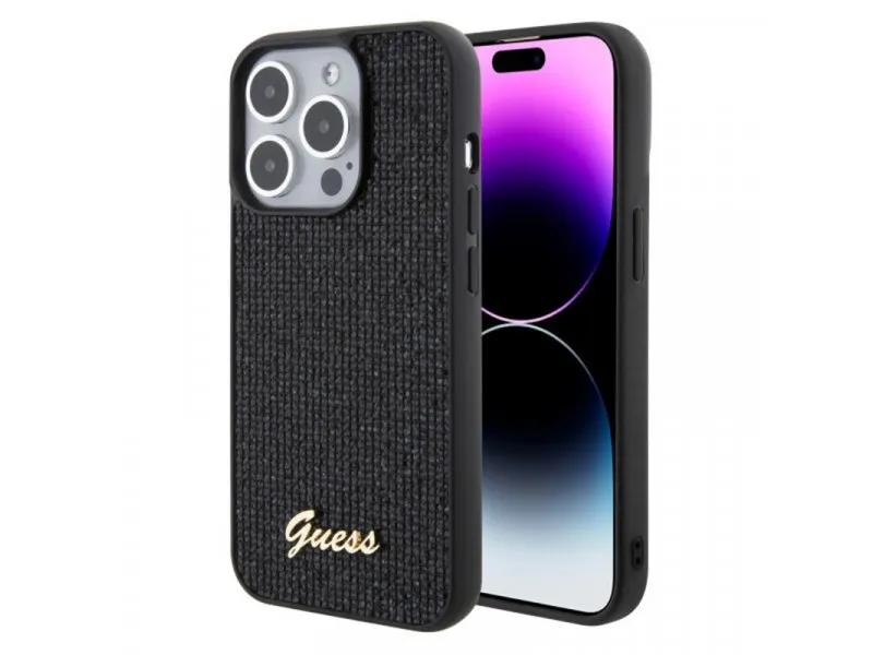 maska za iPhone 15 Pro DISCO SCRIPT METAL BLACK