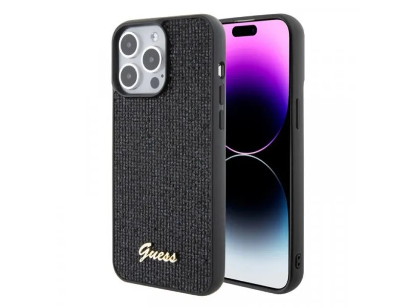 maska za iPhone 15 Pro Max DISCO SCRIPT METAL BLACK