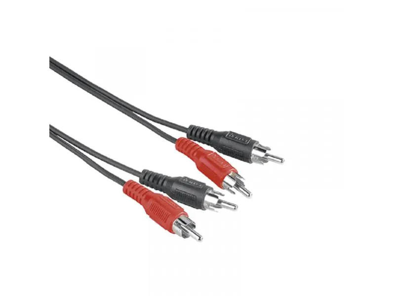 Audio kabl 2x činč RCA muški - 2x činč RCA muški 1.5m (Crni)