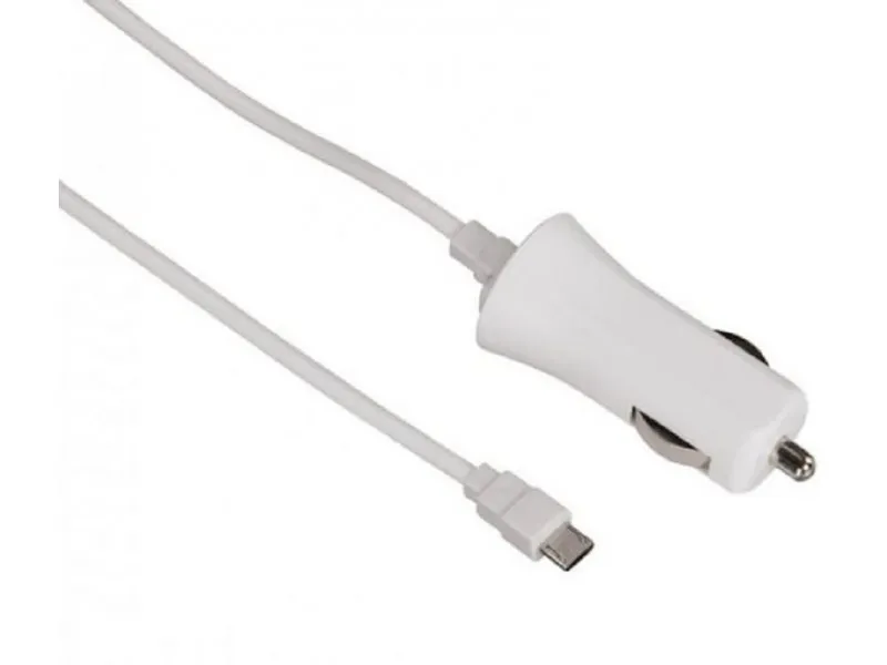 Auto punjač Micro USB, 12V, beli 1000 mAh 124473