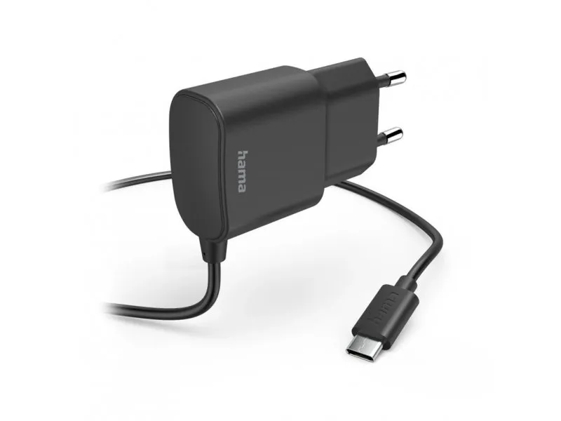 Kućni Punjač, USB Tip-C, 12W, 5V/2.4A, 1m, Crni