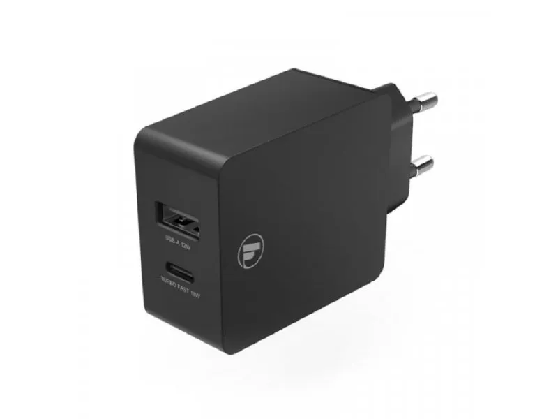 PD Qualcomm® kućni punjač USB-C+USB-A, 30W 210520