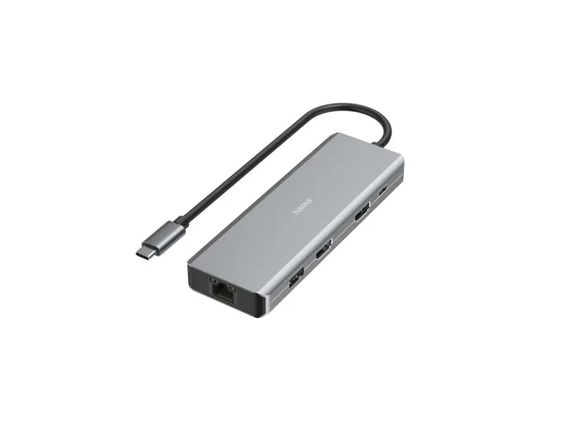 USB-C Hub, 9 portova, 2 x HDMI, USB-A, USB-C, LAN