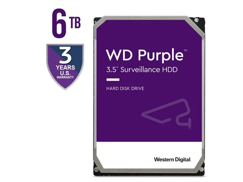 6TB 3.5'' SATA III Purple WD64PURZ Surveillance hard disk
