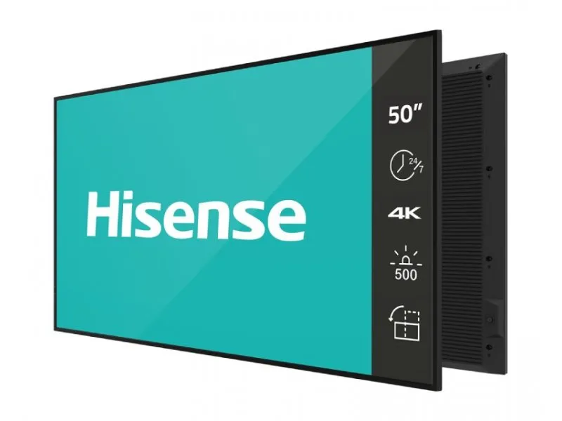 50“ 50DM66D 4K UHD 500 nita Digital Signage Display - 24/7 Operation