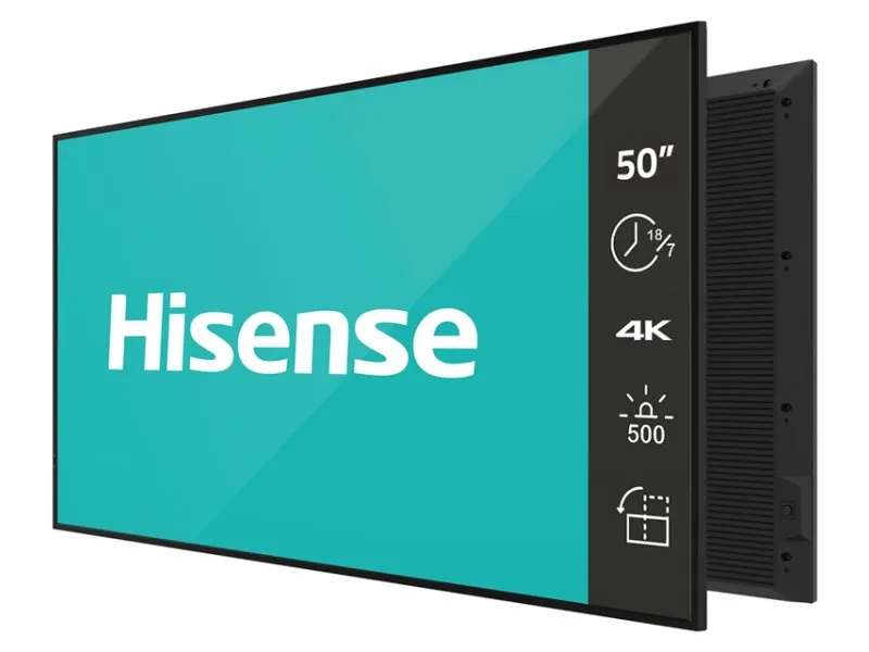50GM50D 4K UHD 500 nita Digital Signage Display - 18/7 Operation