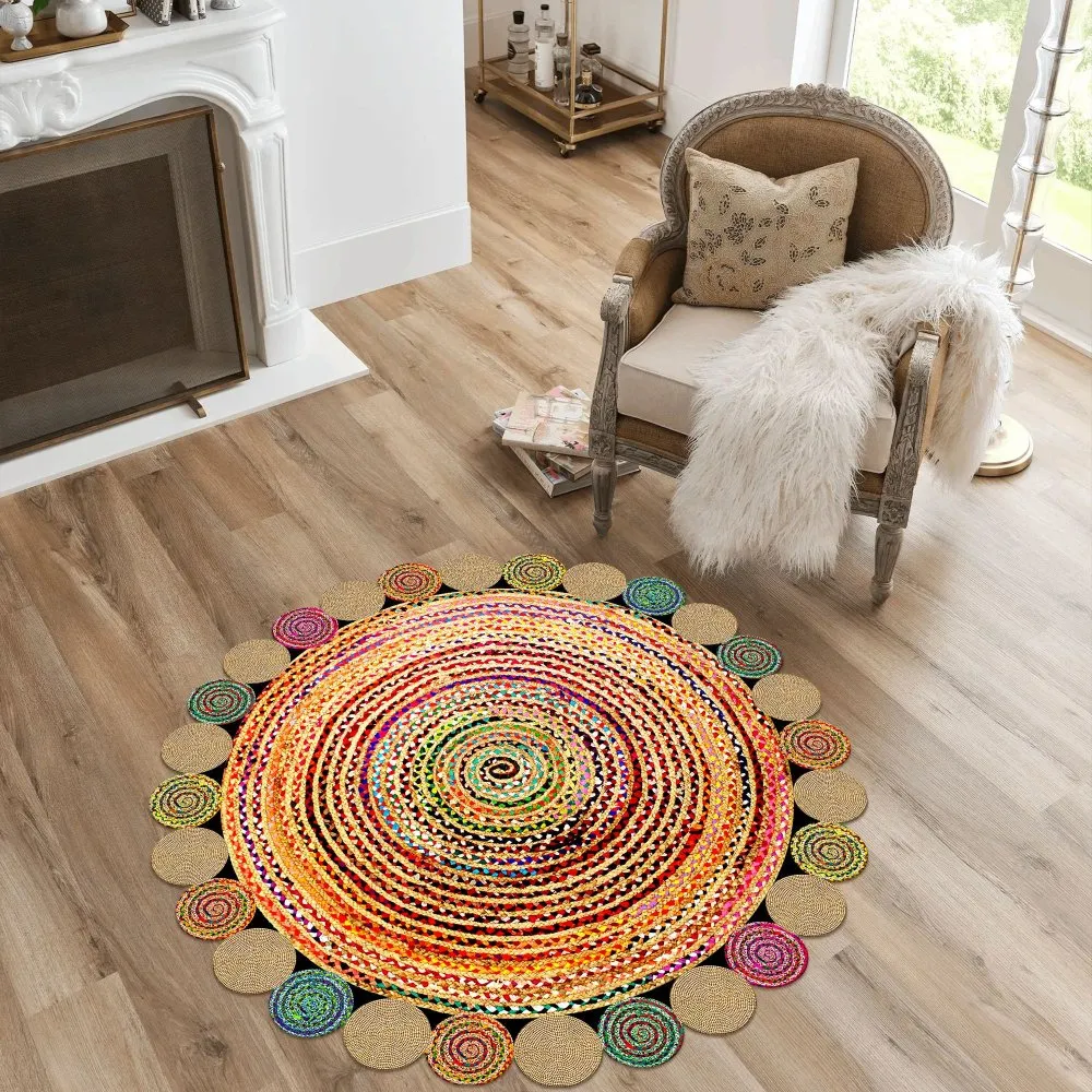 HMNT933 Multicolor okrugli tepih duginih boja 100 cm (477HFT2207)