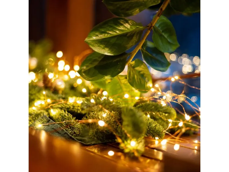 Lampice za jelku sa 50 toplo belih mikro LED dioda ML50/WW