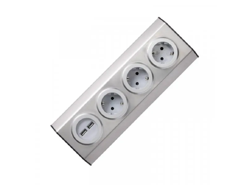 Podsklop sa 3 utičnice + USB KNV03/USB