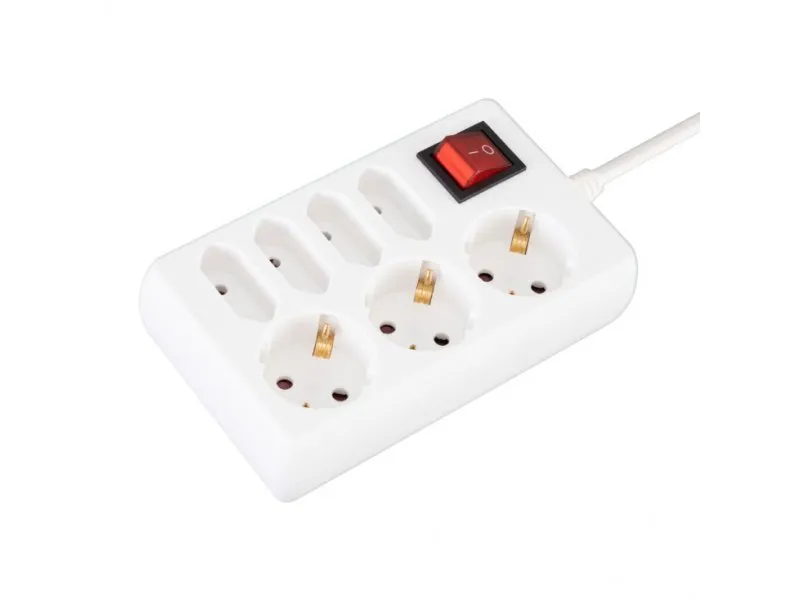 Razvodnik sa 7 mesta 1,5m 1.5mm2 + prekidač NV17/WH
