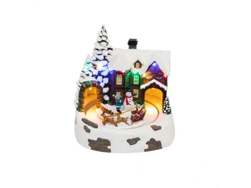 svetleća LED diorama snežna koliba